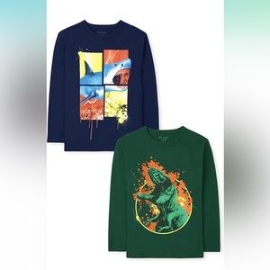 The Children's Place Boys Long Sleeve Graphic T- Shirt 2-pack